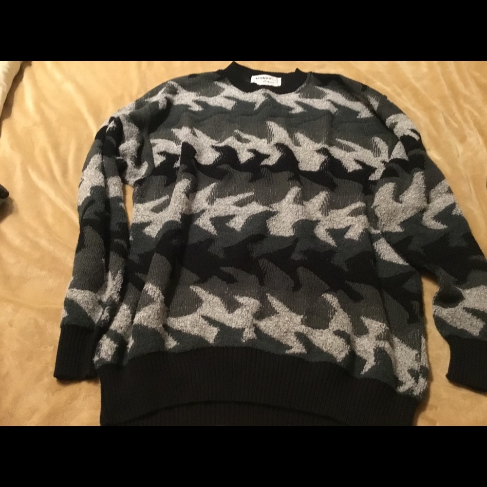 MONO Marco Mens Black multicolored Sweater XL/TG